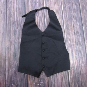 Tuxedo Park Vest Mens M Black Tuxedo Waistcoat Belted 5-Button Formal Wedding